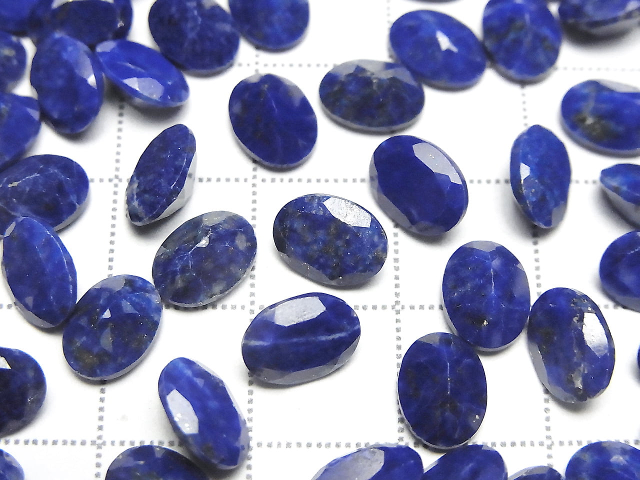 青金石 AA++ 橢圓刻面裸石 8x6mm 5顆
