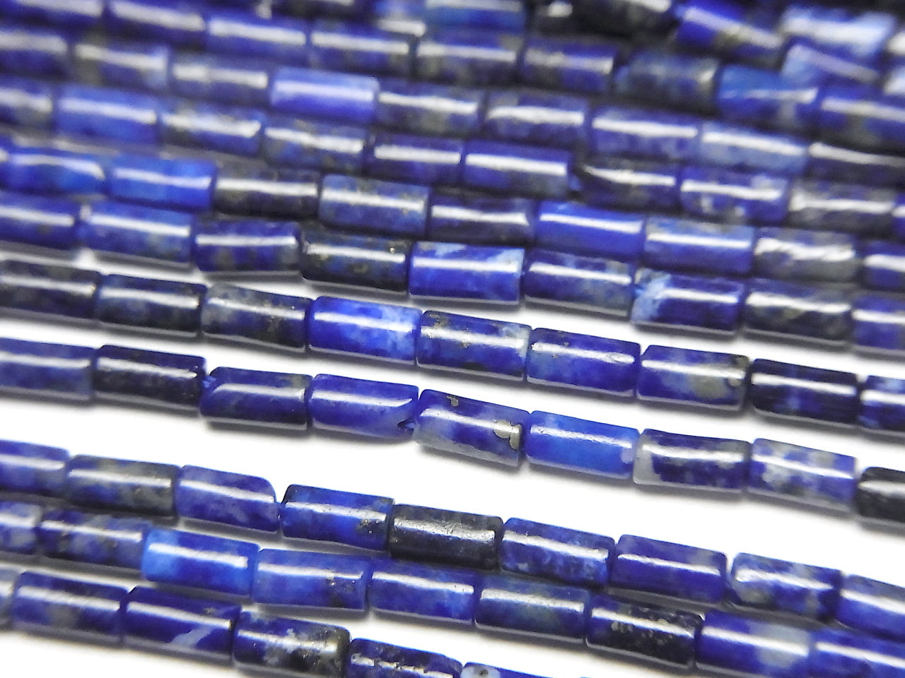 青金石 AA++ 管珠 4x2x2mm 1串 (約 15英吋/36公分)