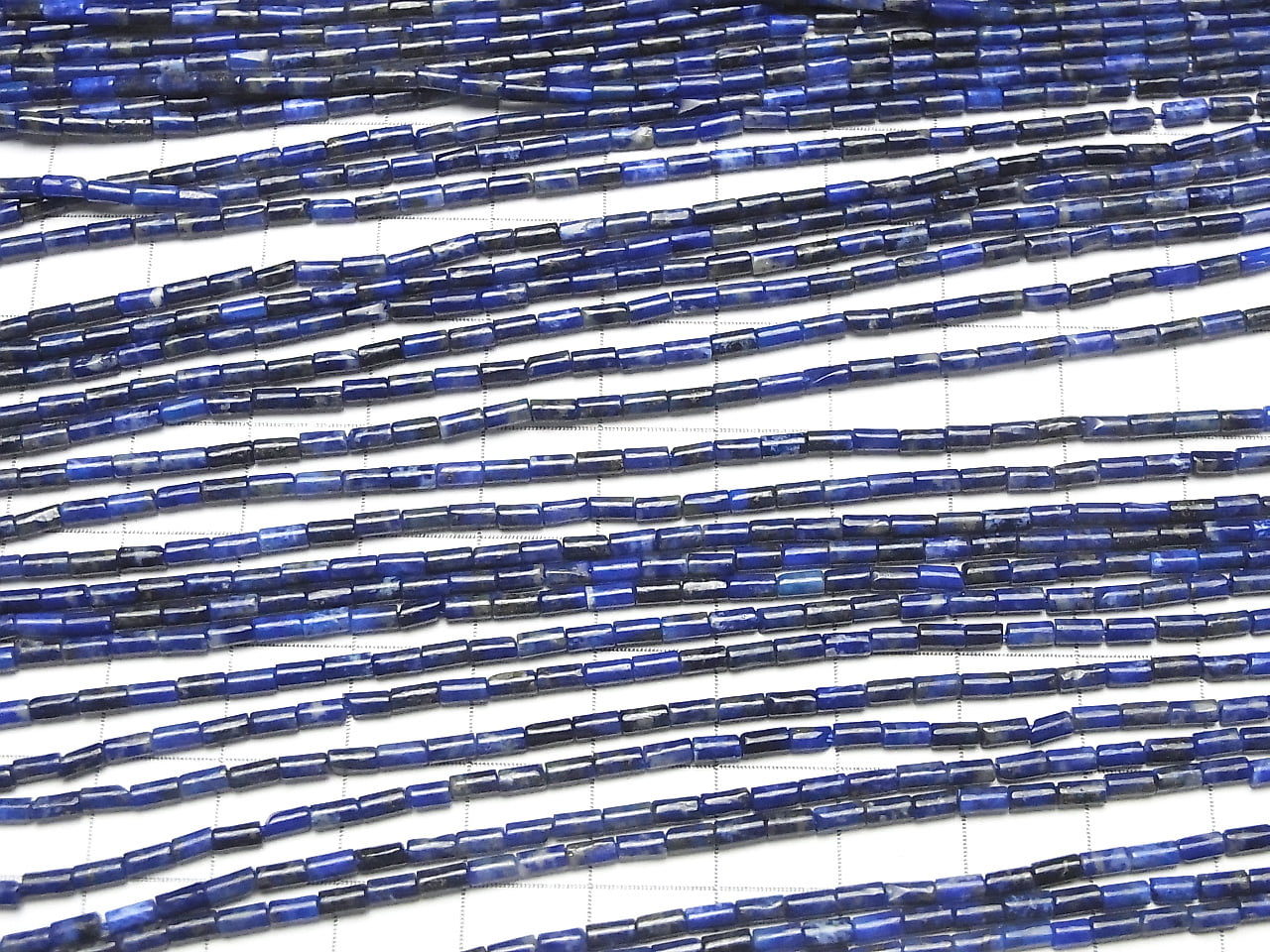 青金石 AA++ 管珠 4x2x2mm 1串 (約 15英吋/36公分)