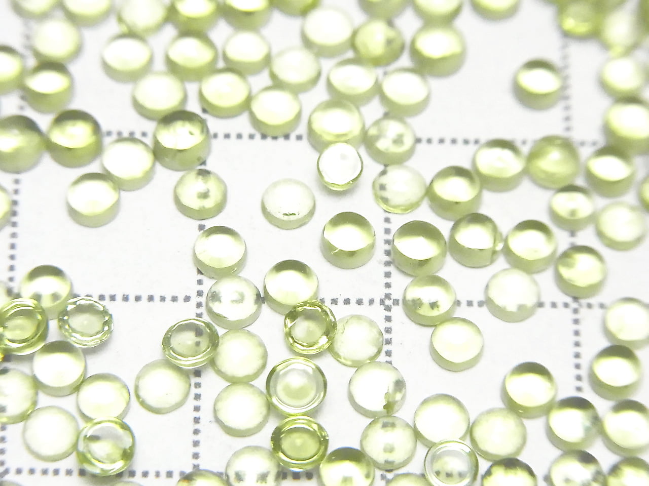 高品質橄欖石 AAA 圓形凸圓面 3x3mm 10顆 $3.79