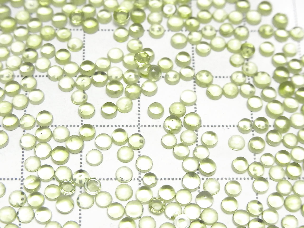 高品質橄欖石 AAA 圓形凸圓面 3x3mm 10顆 $3.79