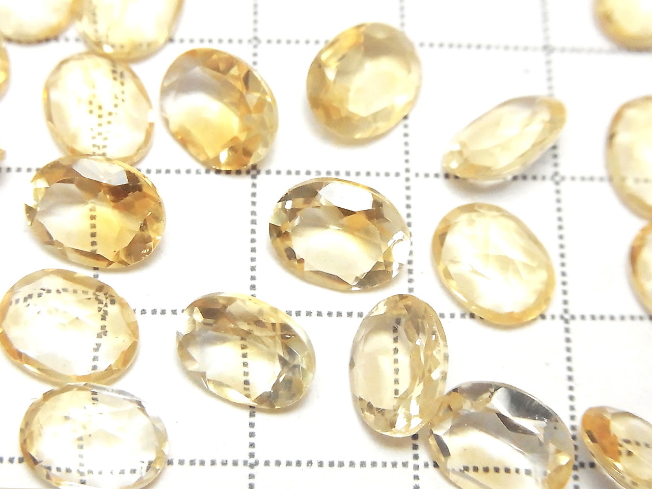 高品質黃水晶 AAA 未鑽孔橢圓刻面 9x7mm 3顆