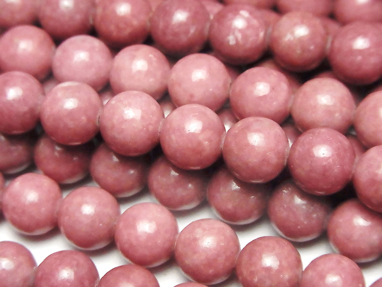 薔薇輝石 AA++ 圓珠 8mm 半串或一串珠子 (約15英吋/37公分)