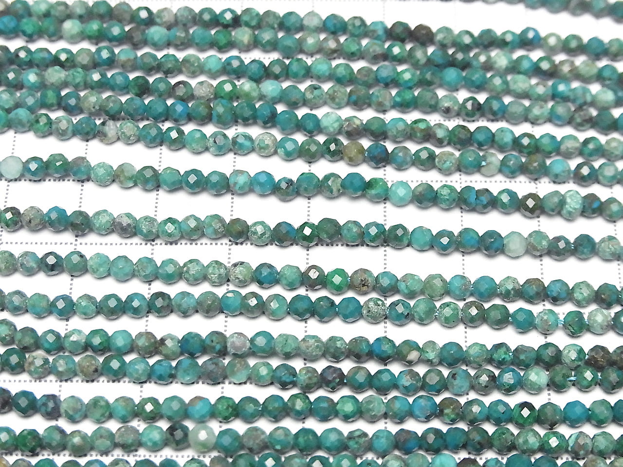 High Quality! Chrysocolla AA+ Faceted Round 3mm 1strand beads (aprx.15inch/37cm)