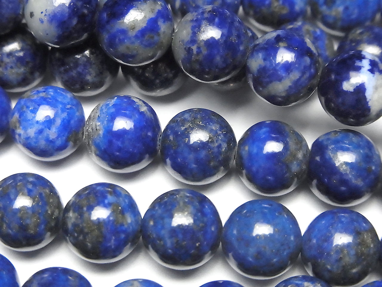 Lapis-lazuli A+ Rondes 10 mm demi-fil ou 1 fil de perles (environ 15 pouces/38 cm)