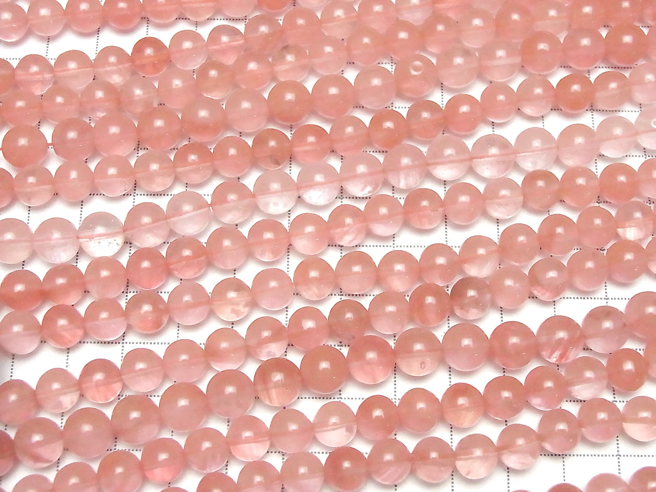 1 fil 3,79 $ ! Perles rondes en verre quartz cerise 8 mm (environ 37 cm)