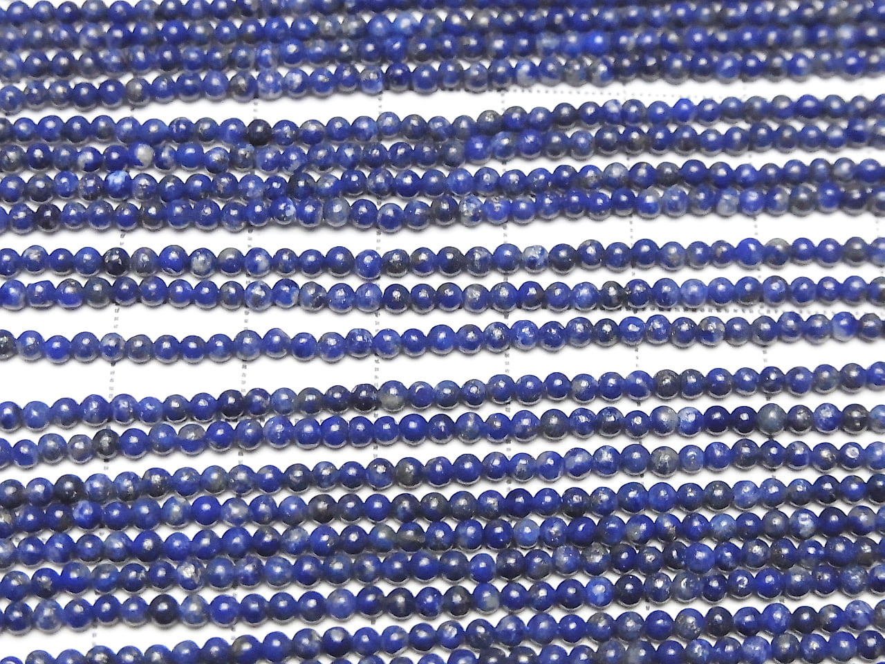 Lapislazuli AA+ Rund 2mm 1Strang Perlen (ca. 15 Zoll / 37 cm)