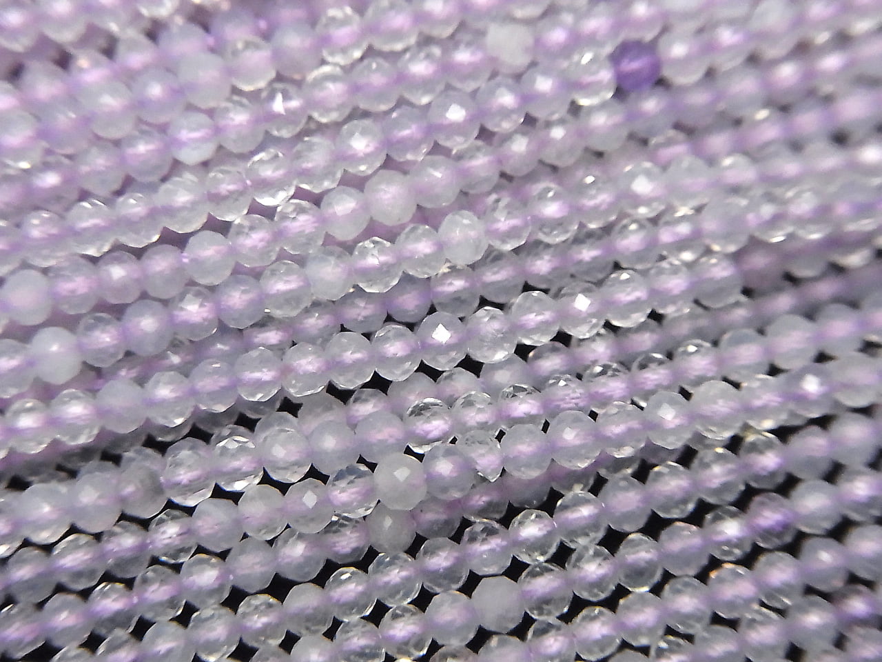 Hochwertig! Scorolit AA++ Facettiert Rund 2mm 1Strang Perlen (ca. 15 Zoll/37 cm)