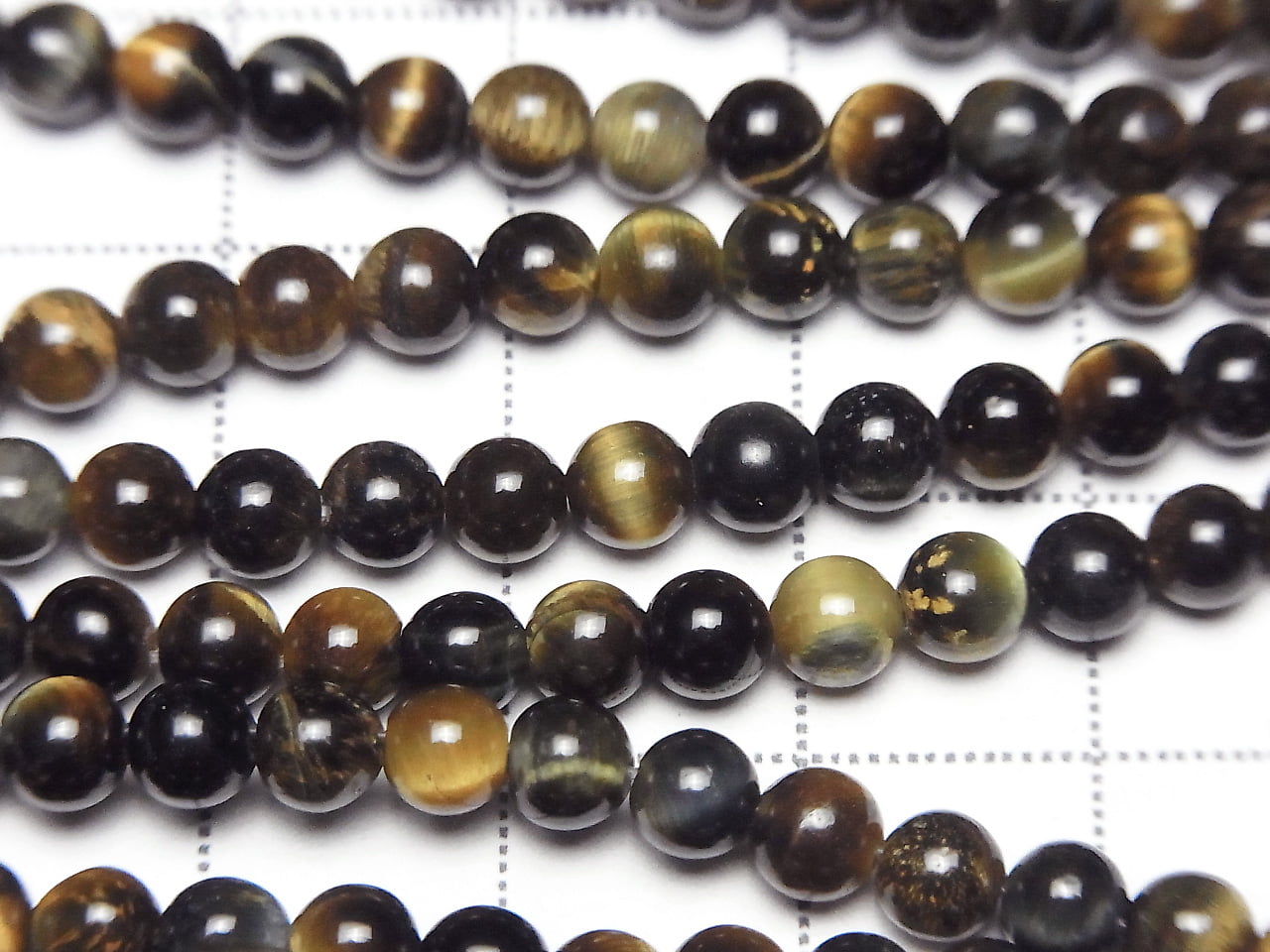 High Quality Mix Tiger's Eye AAA Round 4mm 1strand beads (aprx.15inch / 38cm)
