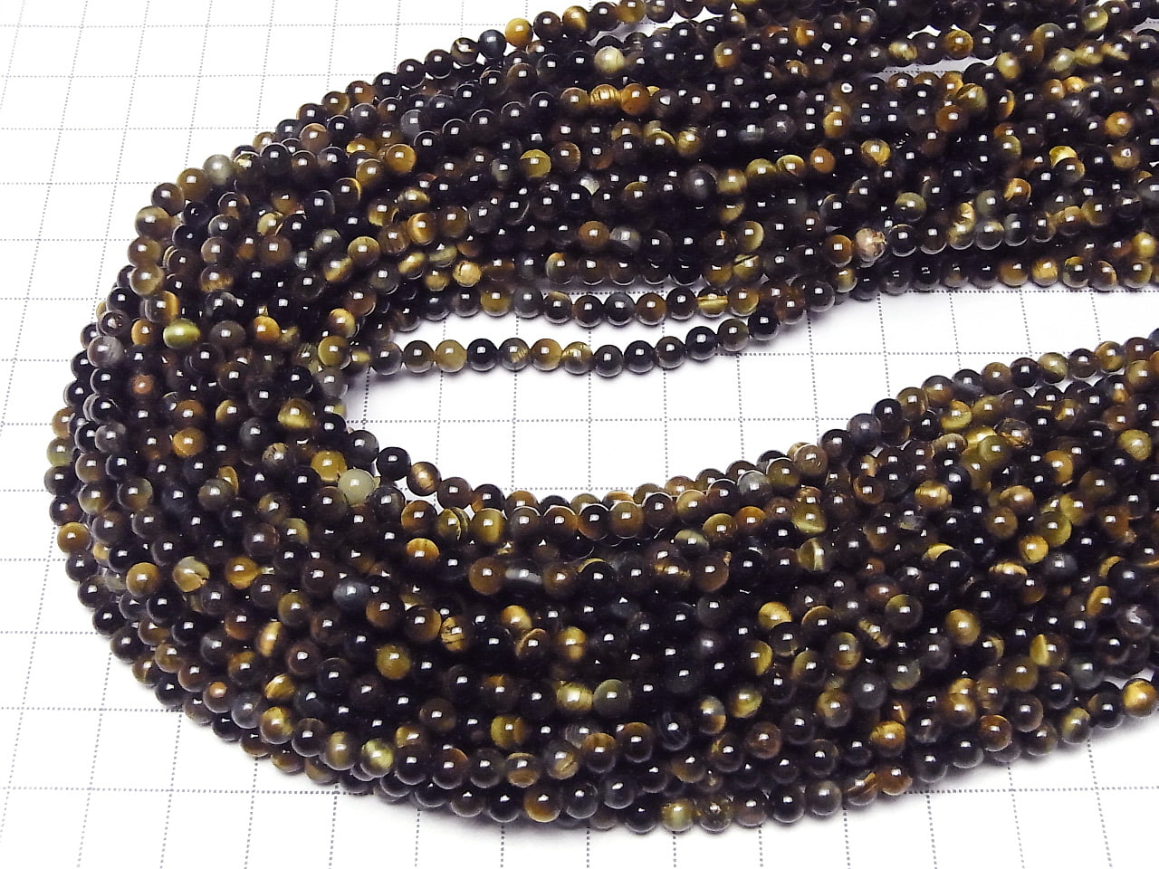 High Quality Mix Tiger's Eye AAA Round 4mm 1strand beads (aprx.15inch / 38cm)