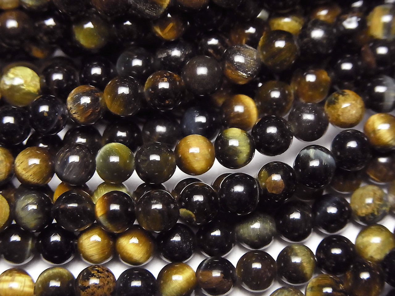 High Quality Mix Tiger's Eye AAA Round 4mm 1strand beads (aprx.15inch / 38cm)