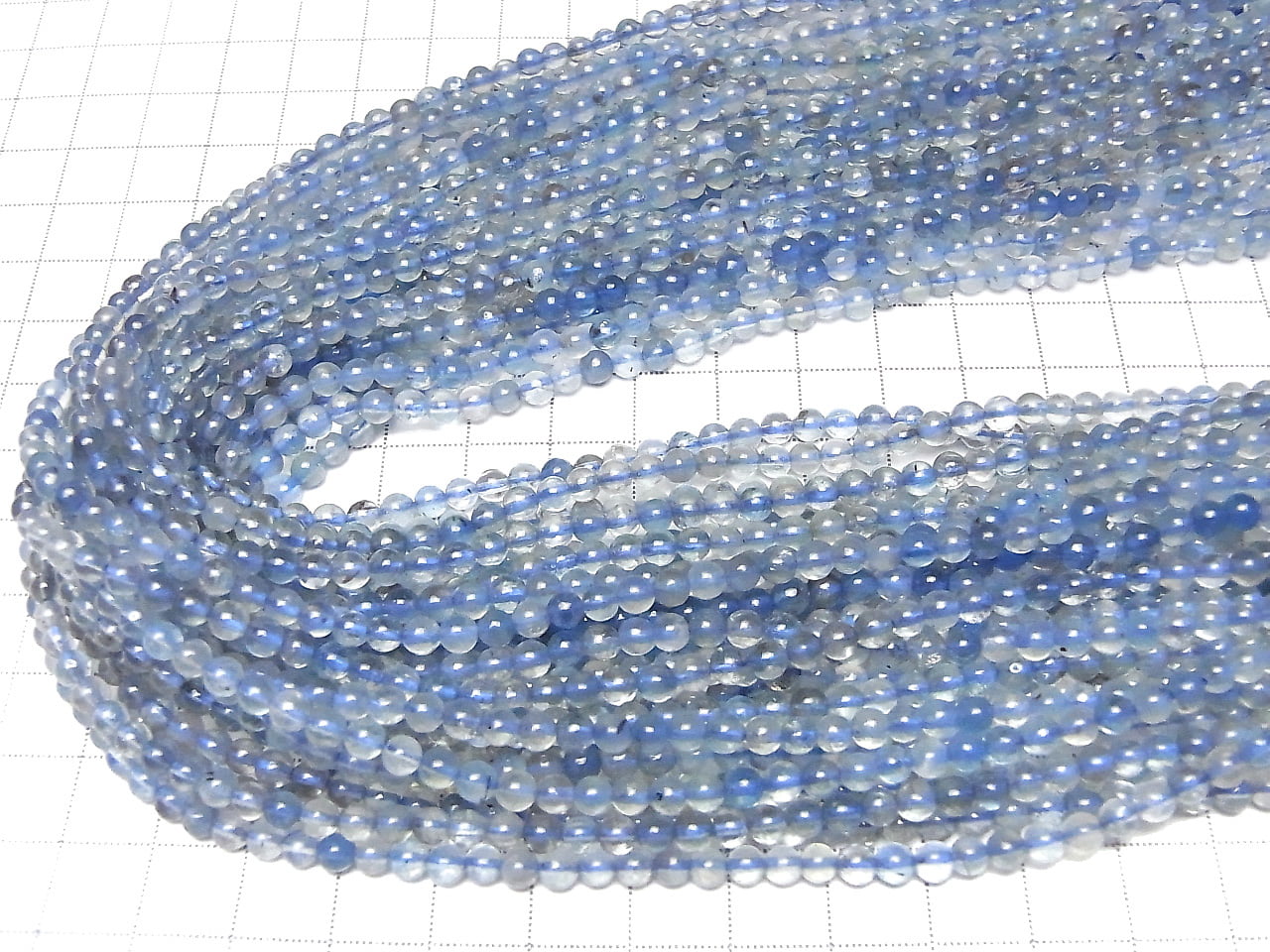 Deep Blue Aquamarine AA++ Round 4mm half or 1strand beads (aprx.15inch/36cm)