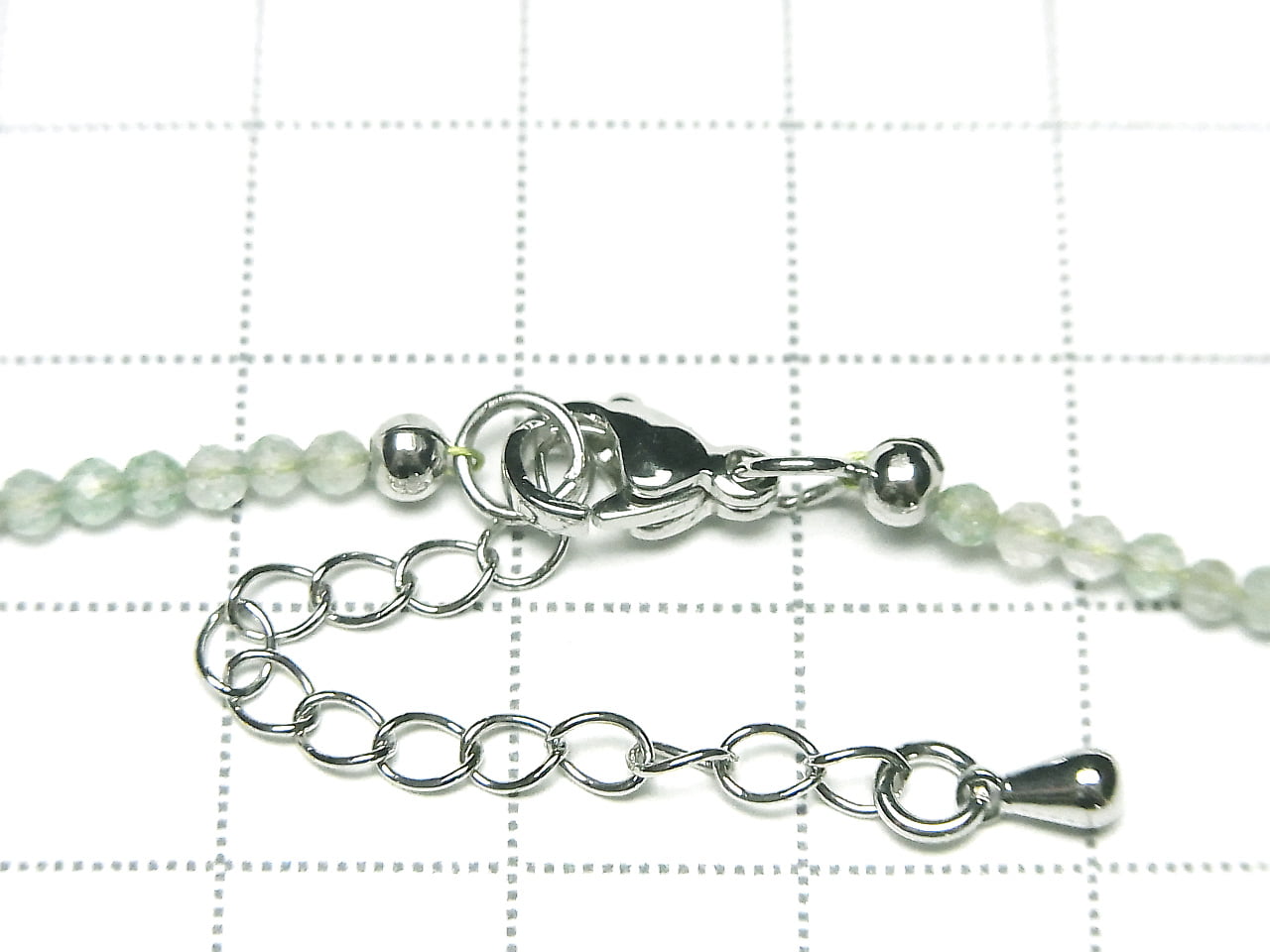 High Quality! Green Aventurine Faceted Round 2mm Necklace