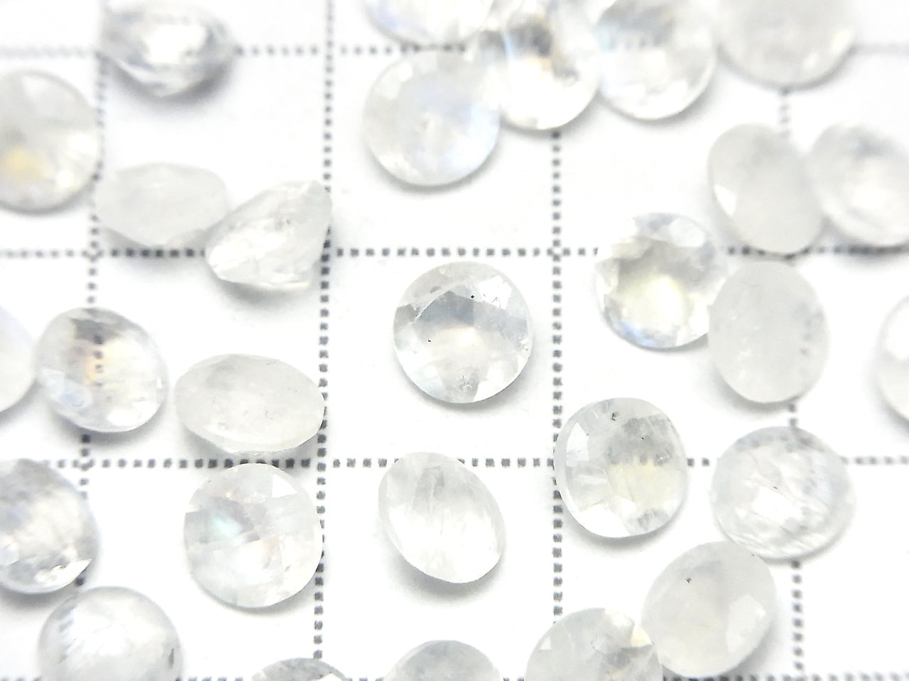 Rainbow Moonstone AA++ Loose stone Round Faceted 6x6mm 5pcs