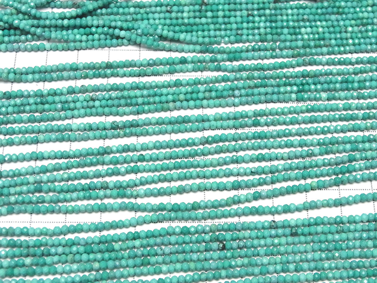High Quality! Magnesite Turquoise Faceted Button Rondelle 2.5x2.5x1.5mm [Green] 1strand beads (aprx.15inch/36cm)