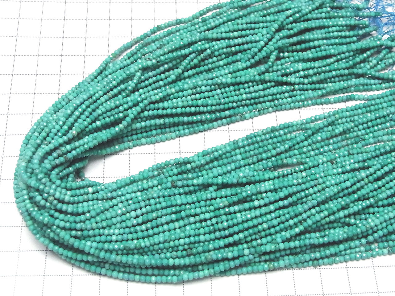 High Quality! Magnesite Turquoise Faceted Button Rondelle 2.5x2.5x1.5mm [Green] 1strand beads (aprx.15inch/36cm)