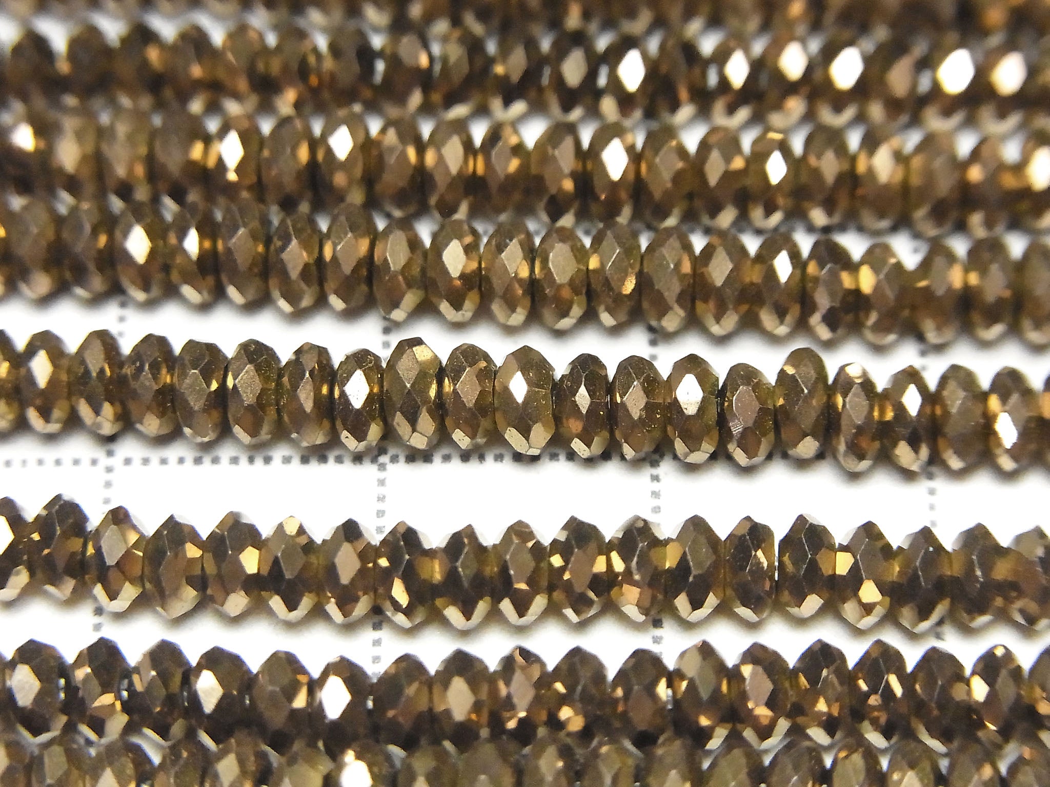 High Quality! Hematite Faceted Button Rondelle 4x4x2mm Bronze color coating 1strand beads (aprx.15inch/38cm)