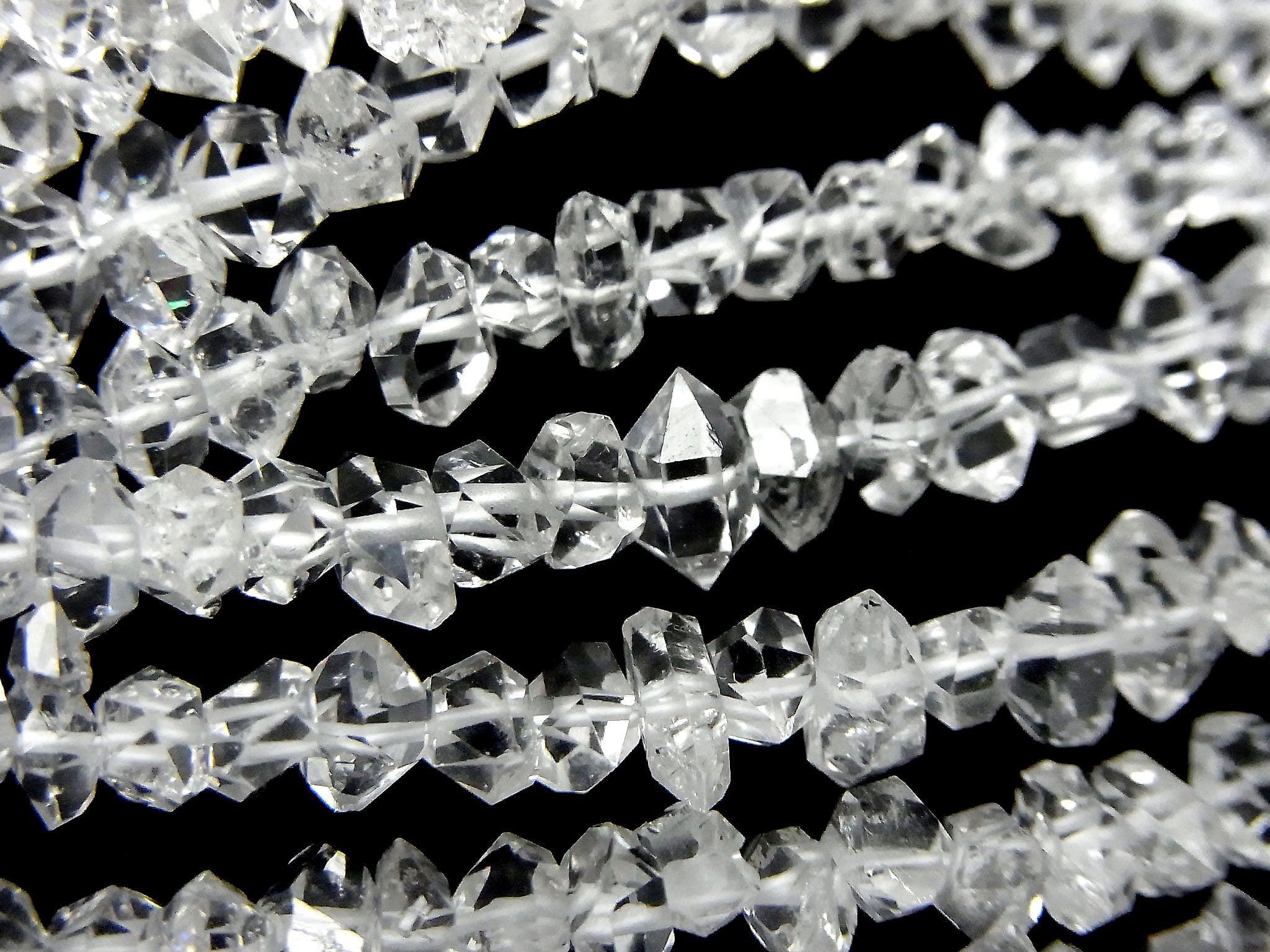 NY Herkimer Diamond AAA Rough Rock [M size] half or 1strand beads (aprx.15inch / 37cm)