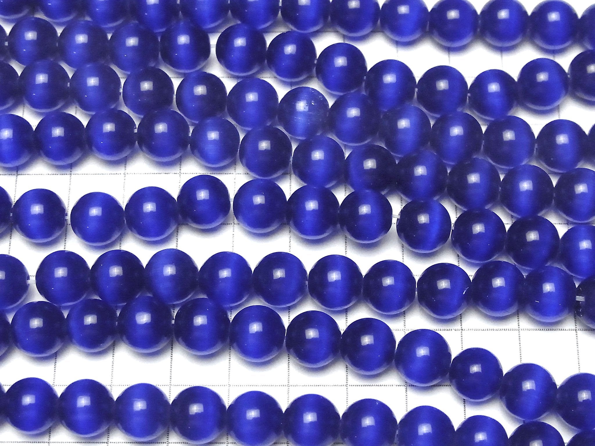 Dark blue color Cat's Eye Round 10mm 1strand beads (aprx.15inch/36cm)