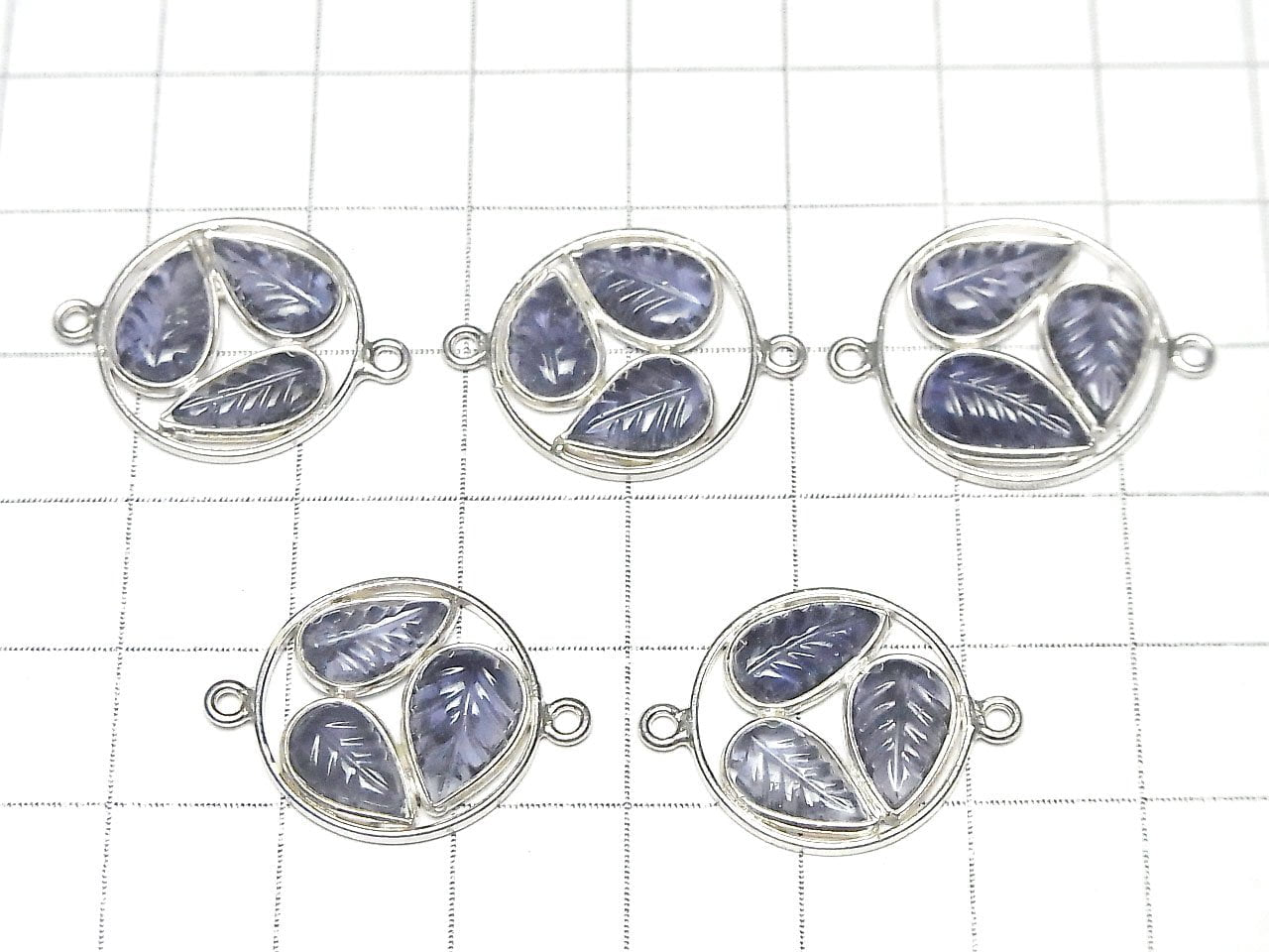 Cordiérite de haute qualité AAA sertie en feuille 13-18 mm des deux côtés 1 pièce 6,79 $