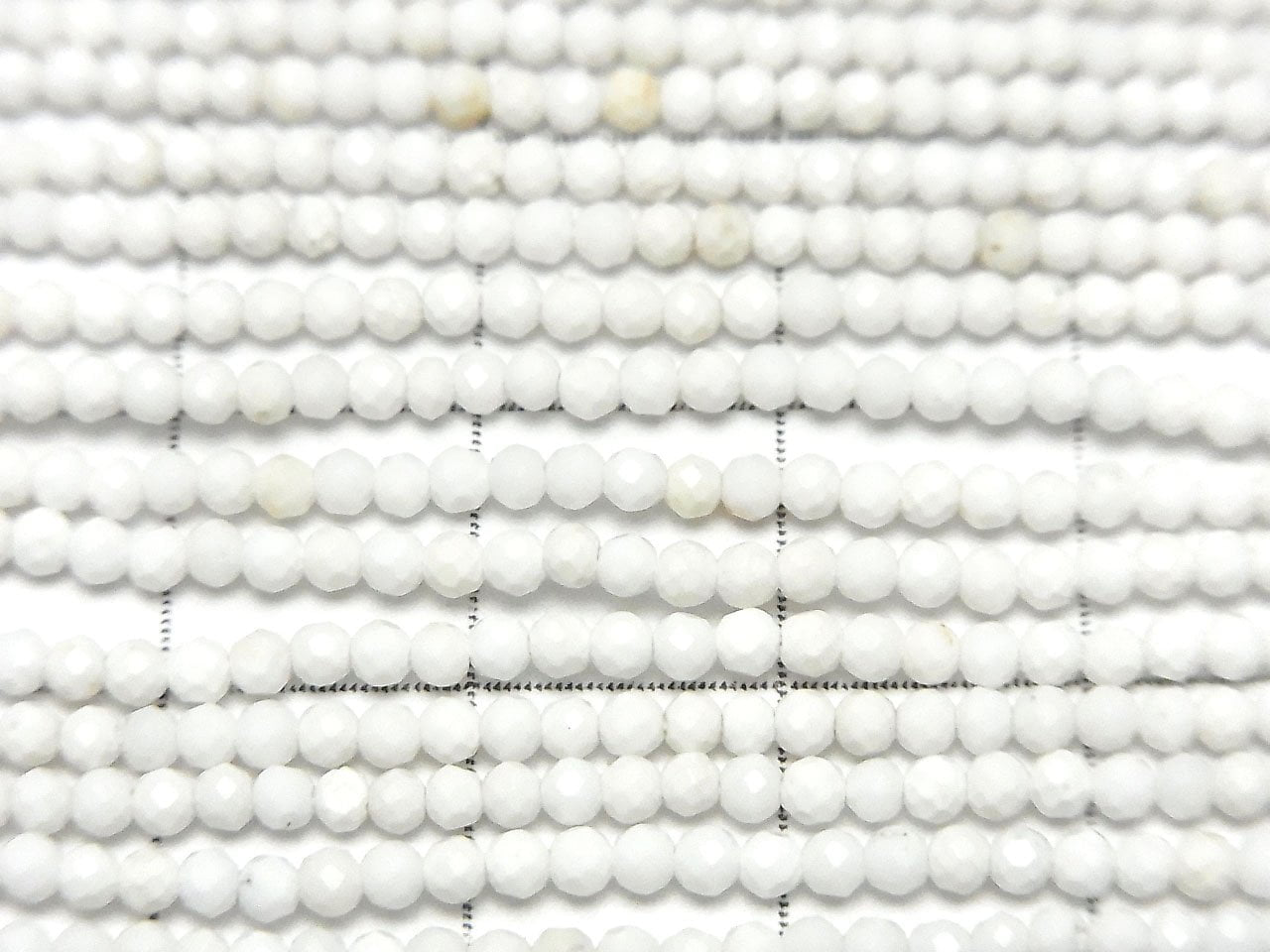 High Quality! Magnesite Faceted Round 2mm 1strand beads (aprx.15inch/36cm)