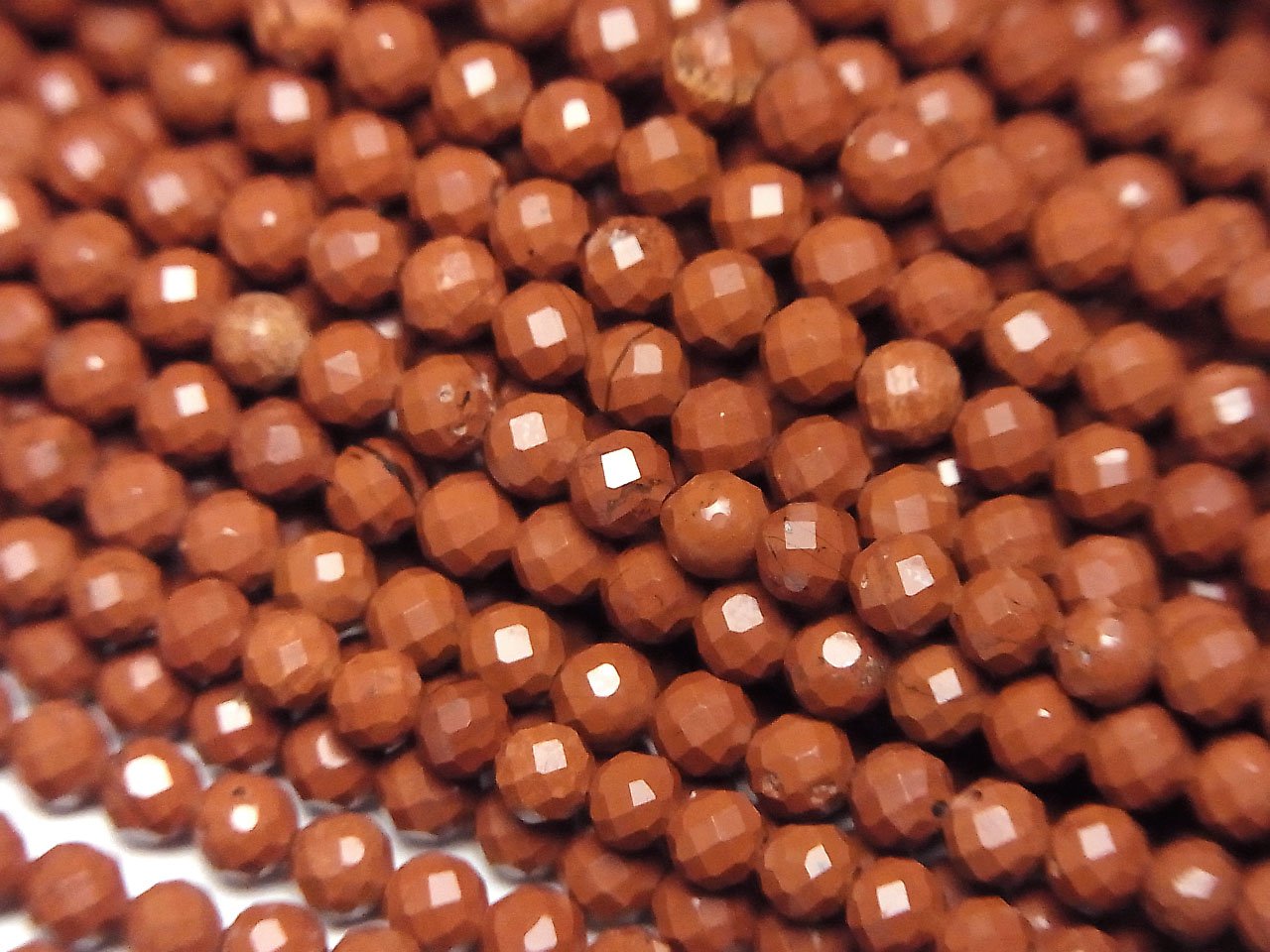 High Quality! 1strand $5.79! Red Jasper AAA Faceted Round 3mm 1strand beads (aprx.15inch / 37cm)