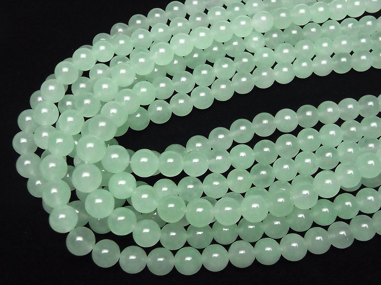 1 fil 5,79 $ ! Jade vert pastel (type clair) rond 10 mm 1 fil de perles (environ 15 pouces / 37 cm)