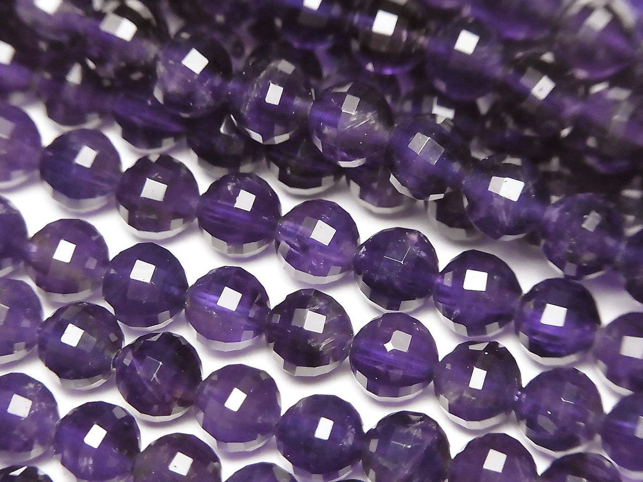 High Quality! Amethyst AA+ Mirror Faceted Round 6mm 1strand beads (aprx.15inch/37cm)