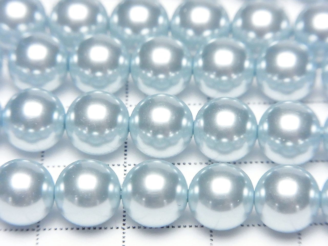 Glass Pearl Round 8mm [Blue] 1strand beads (approx. 15 inches/38 cm)