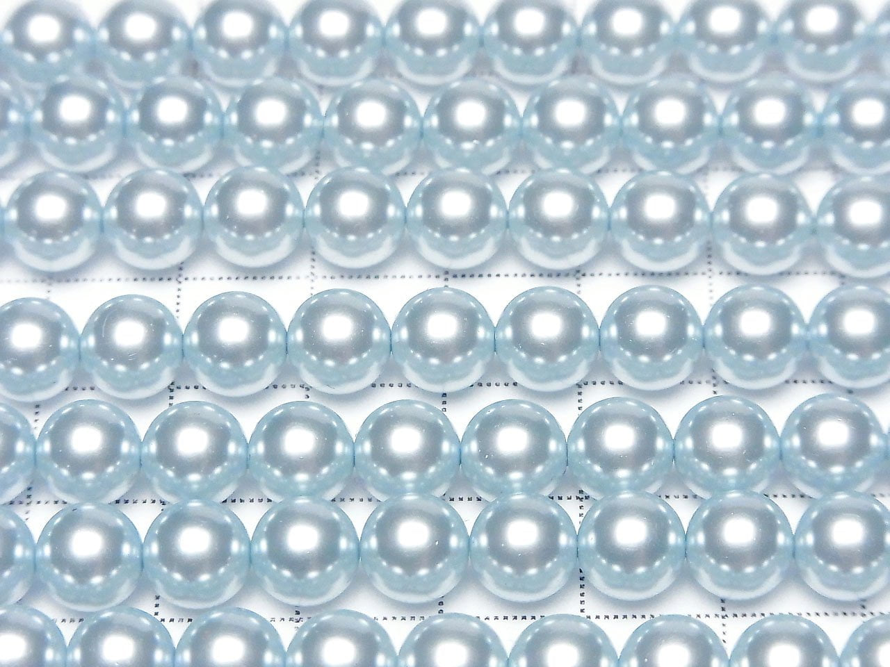 Perle de verre ronde 8mm [Bleu] 1 fil (environ 38 cm/15 pouces)