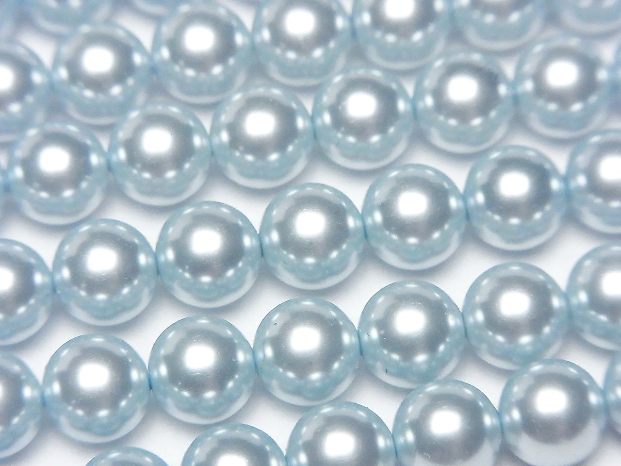Glass Pearl Round 8mm [Blue] 1strand beads (approx. 15 inches/38 cm)
