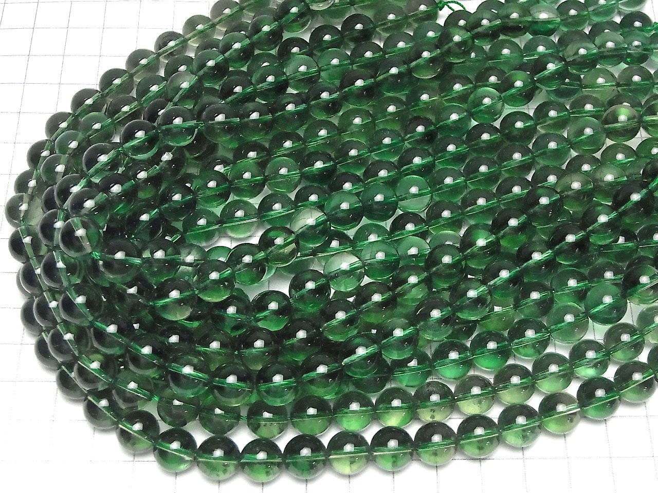 [Video] Grüner Quarz Rund 10mm Halb- oder 1-Strang Perlen (ca. 15 Zoll/37 cm)