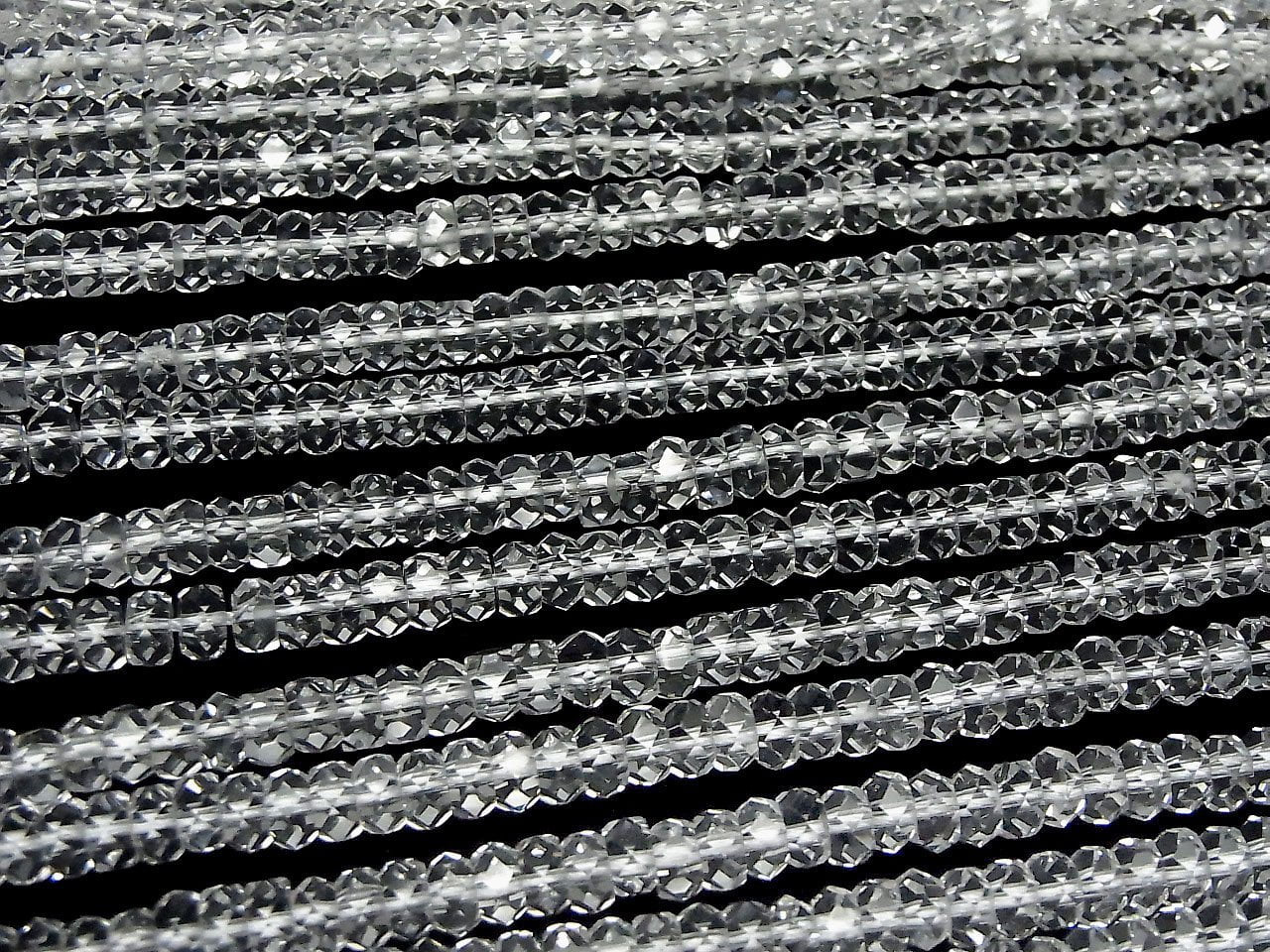 [Video] Kristall AAA Facettierte Knopf Rondelle 5x5x3mm 1 Strang Perlen (ca. 15 Zoll/37 cm)