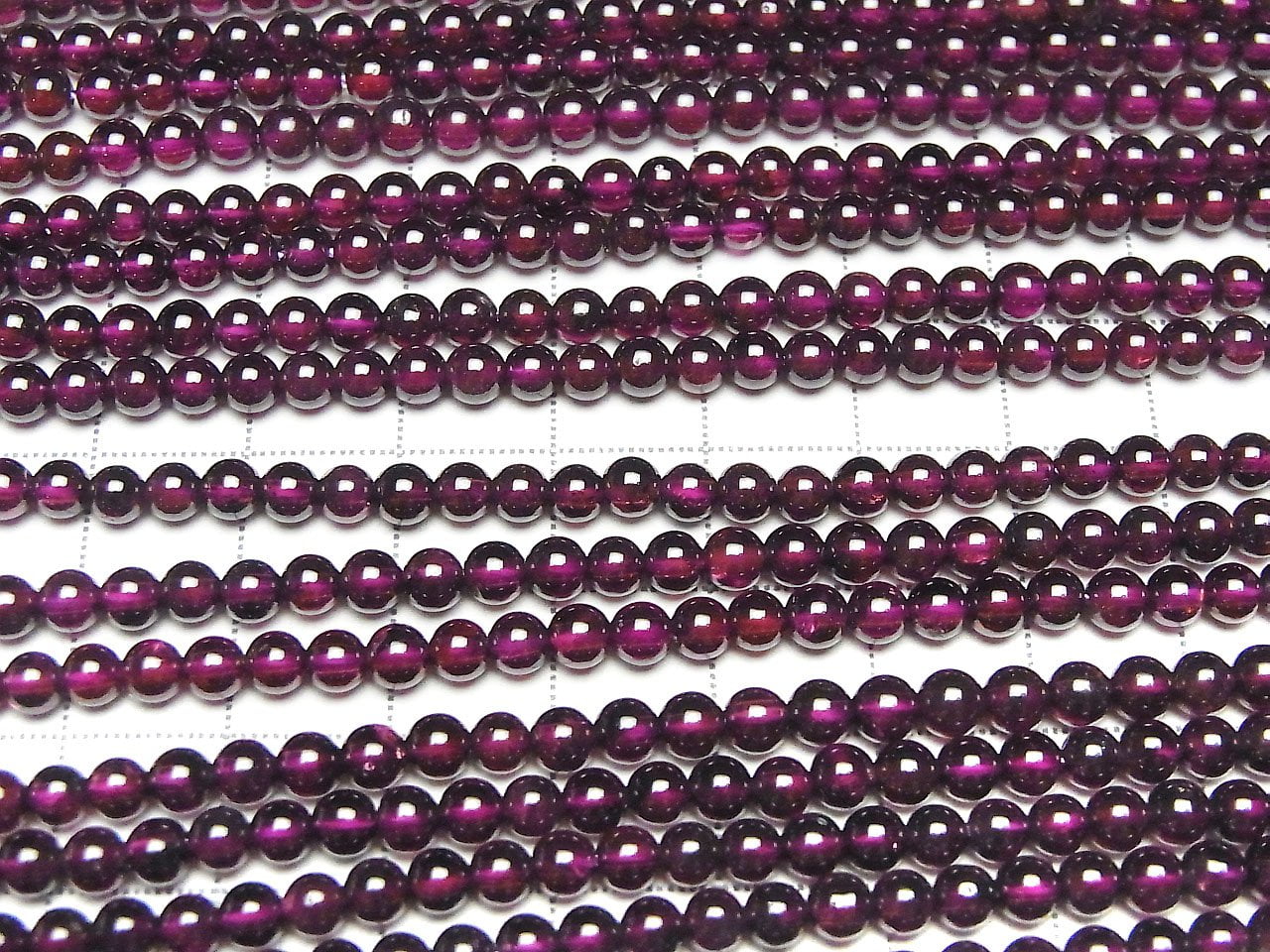 Grenat Indien AAA Rond 4mm 1 fil perles (env. 15inch/37cm)