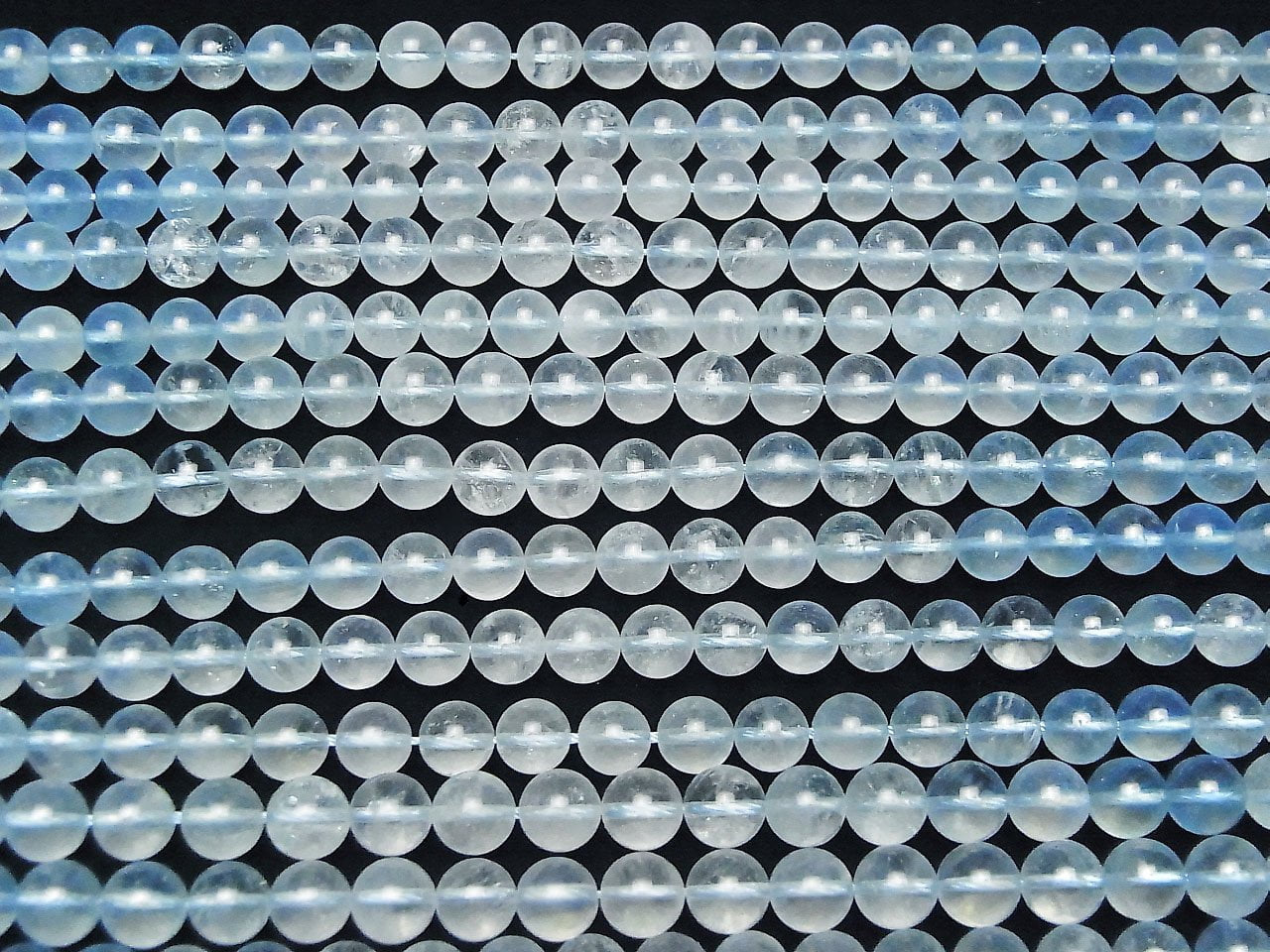 Aigue-marine AAA - Rondes 8mm 1 fil perles (environ 15 pouces/37 cm)