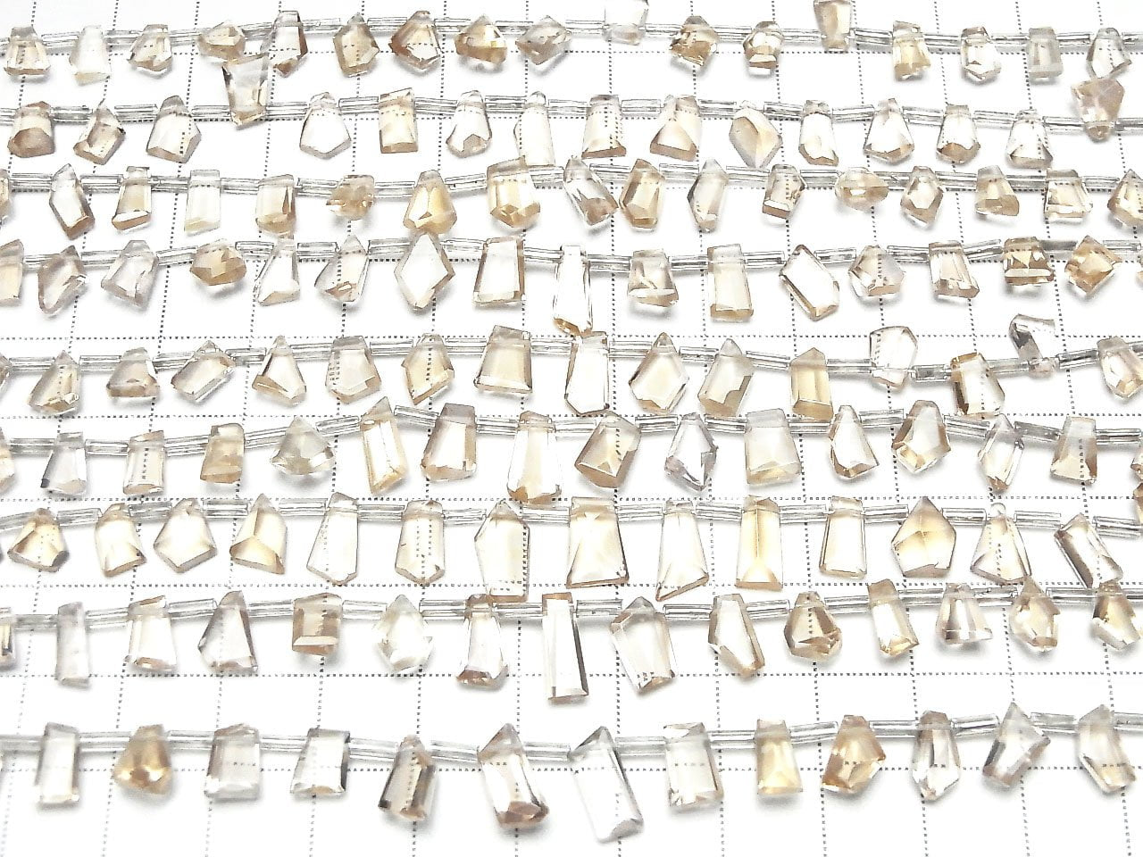 High Quality Natutal Champagne Color Quartz AAA- fancy shape cut 1strand beads (aprx.8inch/20cm)
