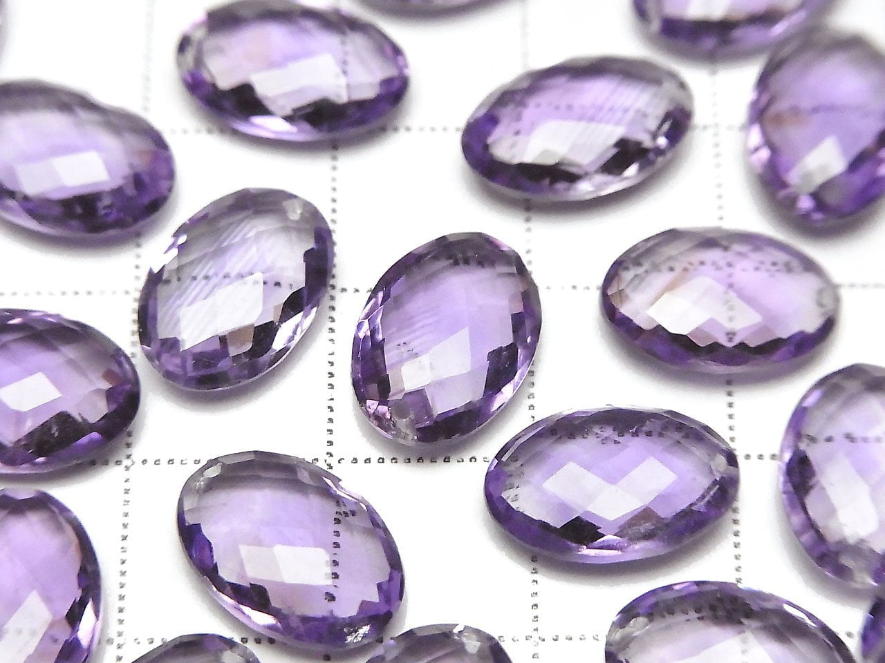 High Quality Amethyst AA++ Faceted Oval 13x9mm 3pcs