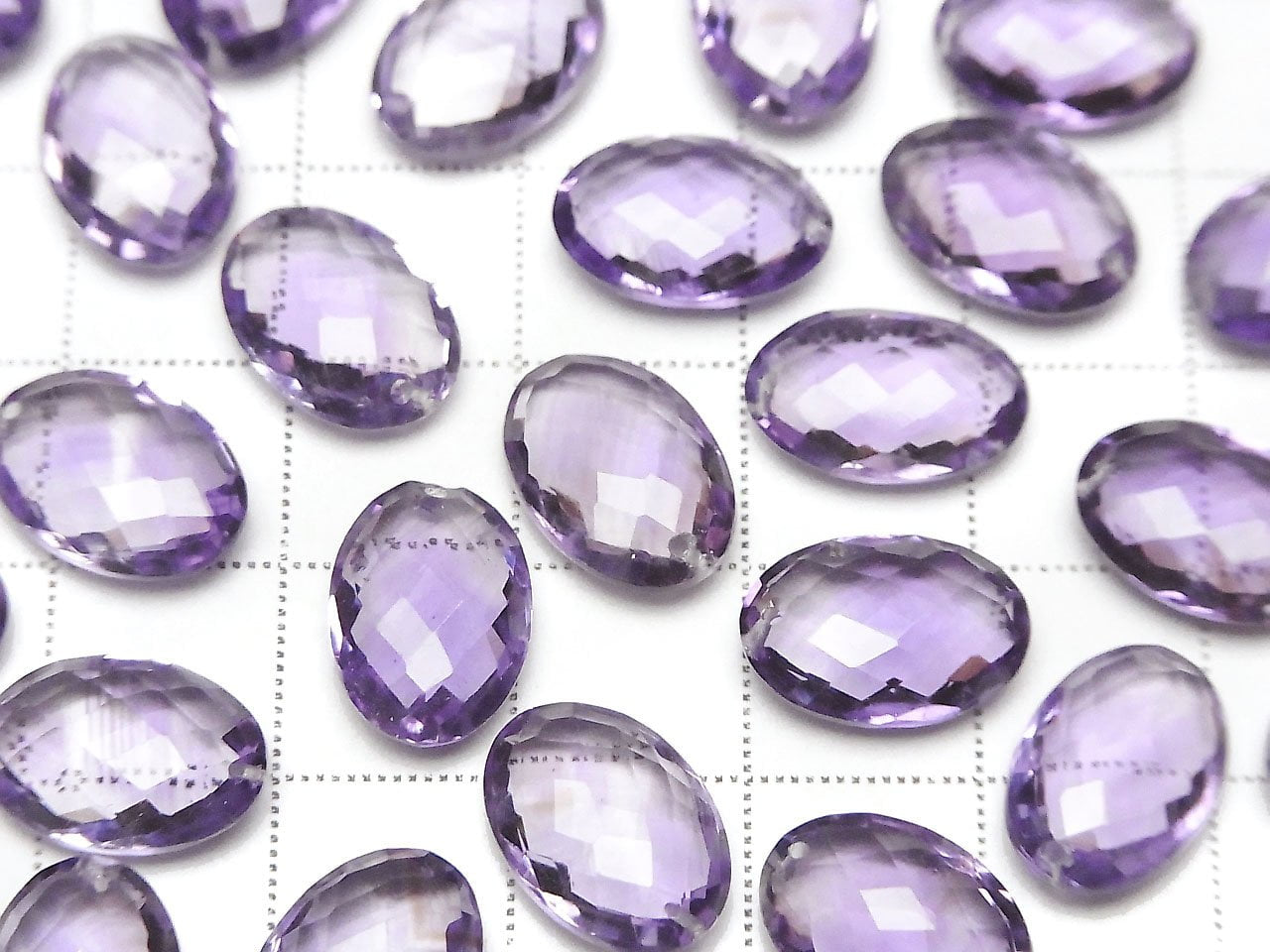 High Quality Amethyst AA++ Faceted Oval 13x9mm 3pcs
