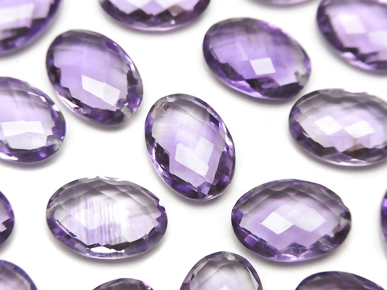 High Quality Amethyst AA++ Faceted Oval 13x9mm 3pcs