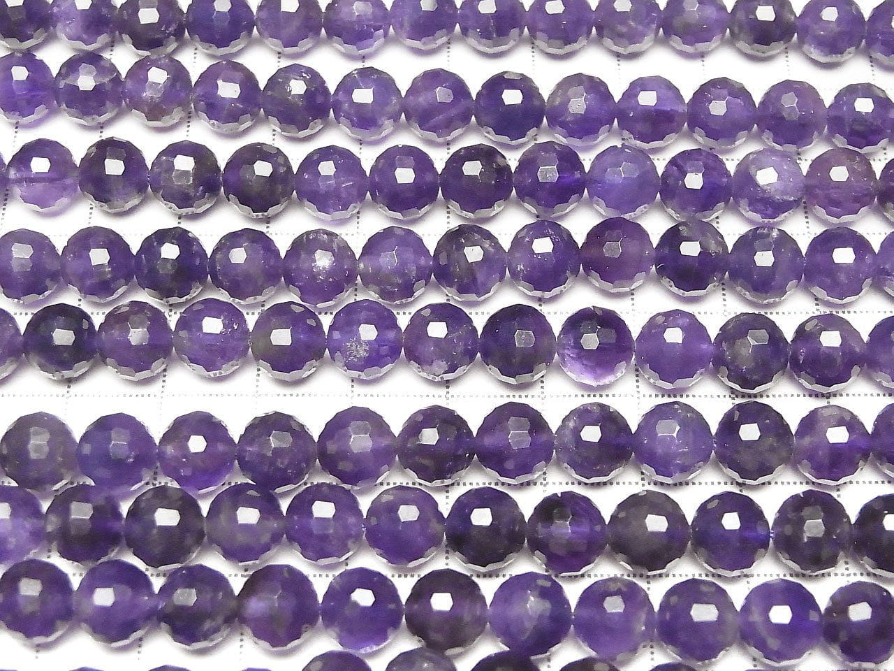 High Quality! Amethyst AA+ 128Faceted Round 8mm half or 1strand beads (aprx.15inch / 36cm)