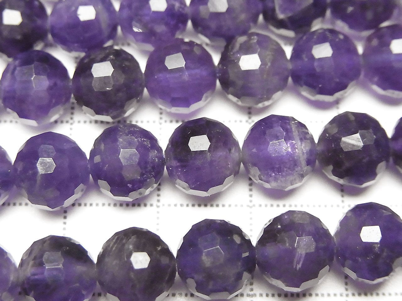 High Quality! Amethyst AA+ 128Faceted Round 8mm half or 1strand beads (aprx.15inch / 36cm)