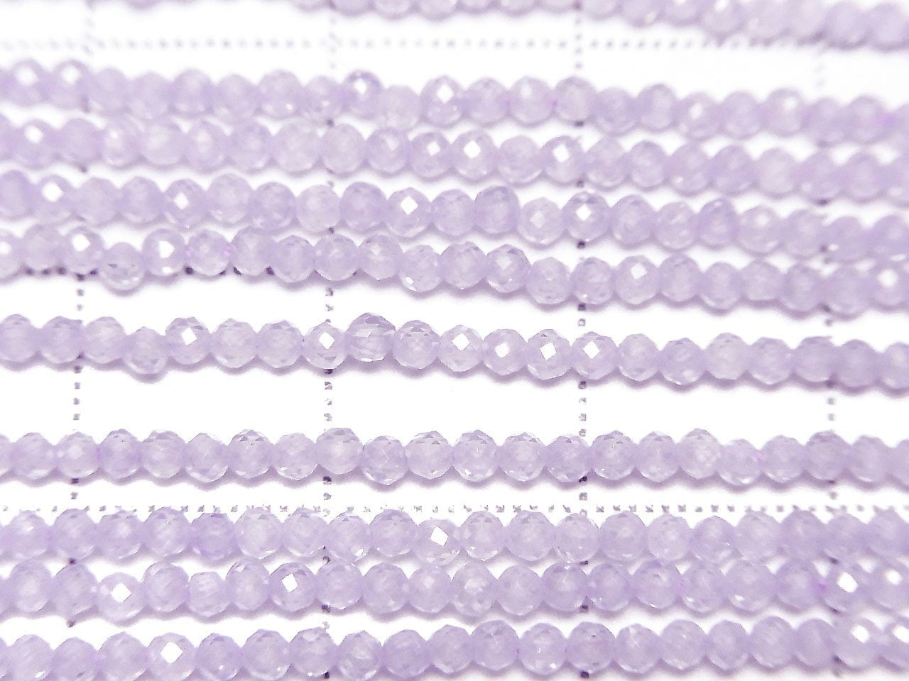 High Quality! Cubic Zirconia AAA Faceted Round 2mm [Lilac] 1strand beads (aprx.14inch/35cm)