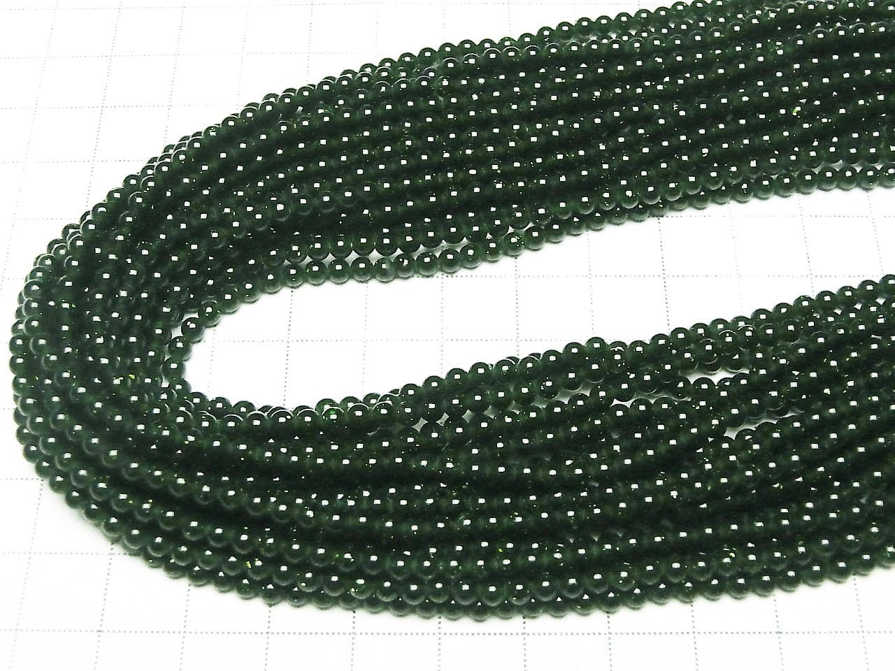Green Goldstone Round 3mm 1strand beads (approx. 15 inches/38 cm)