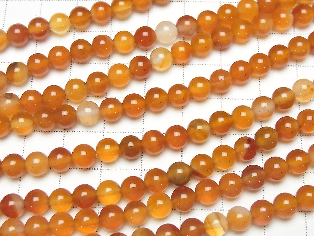 Mix Carnelian Round 6mm 1strand beads (aprx.14inch / 35cm)