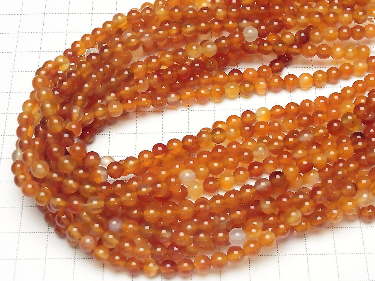 Mix Carnelian Round 6mm 1strand beads (aprx.14inch / 35cm)