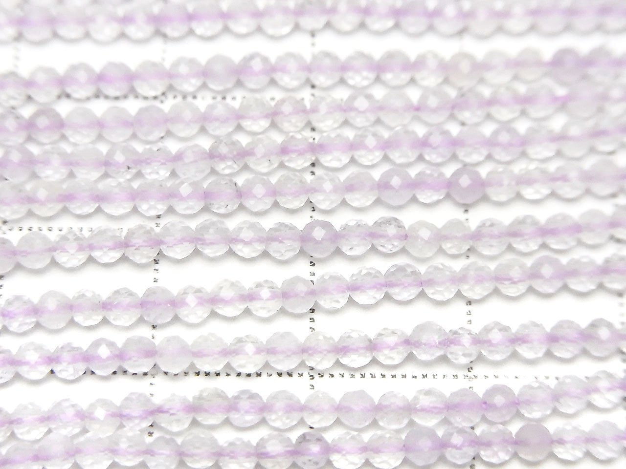 High Quality! 1strand $7.79! Lavender Amethyst AA+ Faceted Round 2mm 1strand beads (aprx.15inch / 38cm)