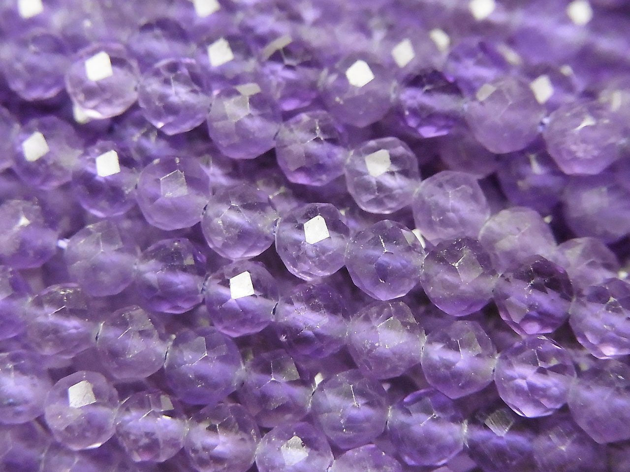 Amethyst AAA- Faceted Round 4mm 1strand beads (aprx.15inch/37cm)High Quality!