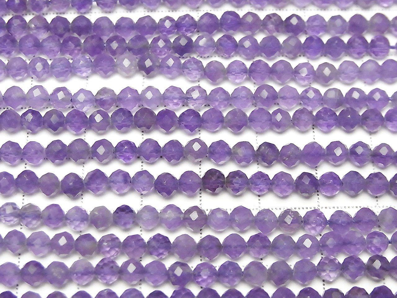 Amethyst AAA- Faceted Round 4mm 1strand beads (aprx.15inch/37cm)High Quality!