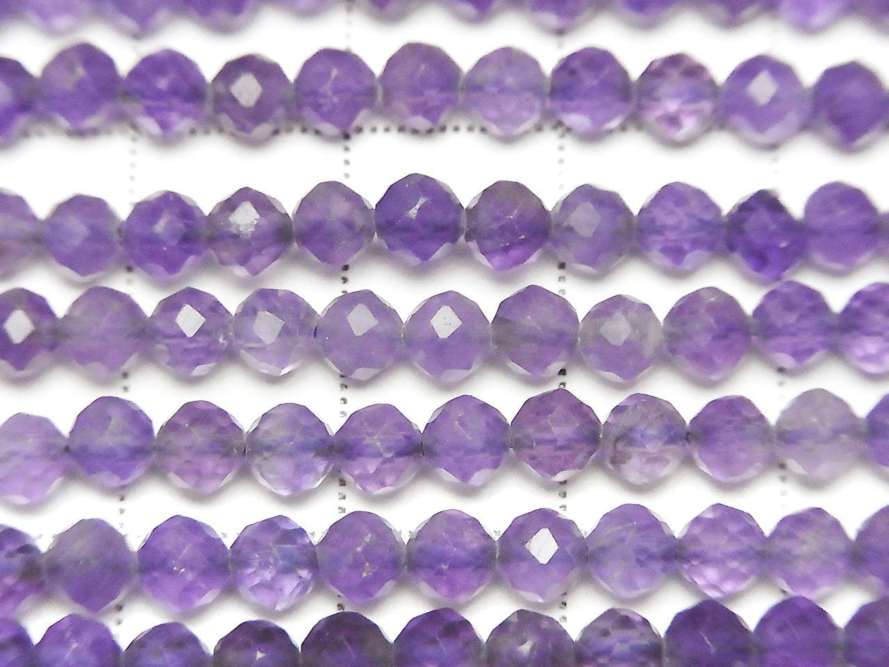 Amethyst AAA- Faceted Round 4mm 1strand beads (aprx.15inch/37cm)High Quality!