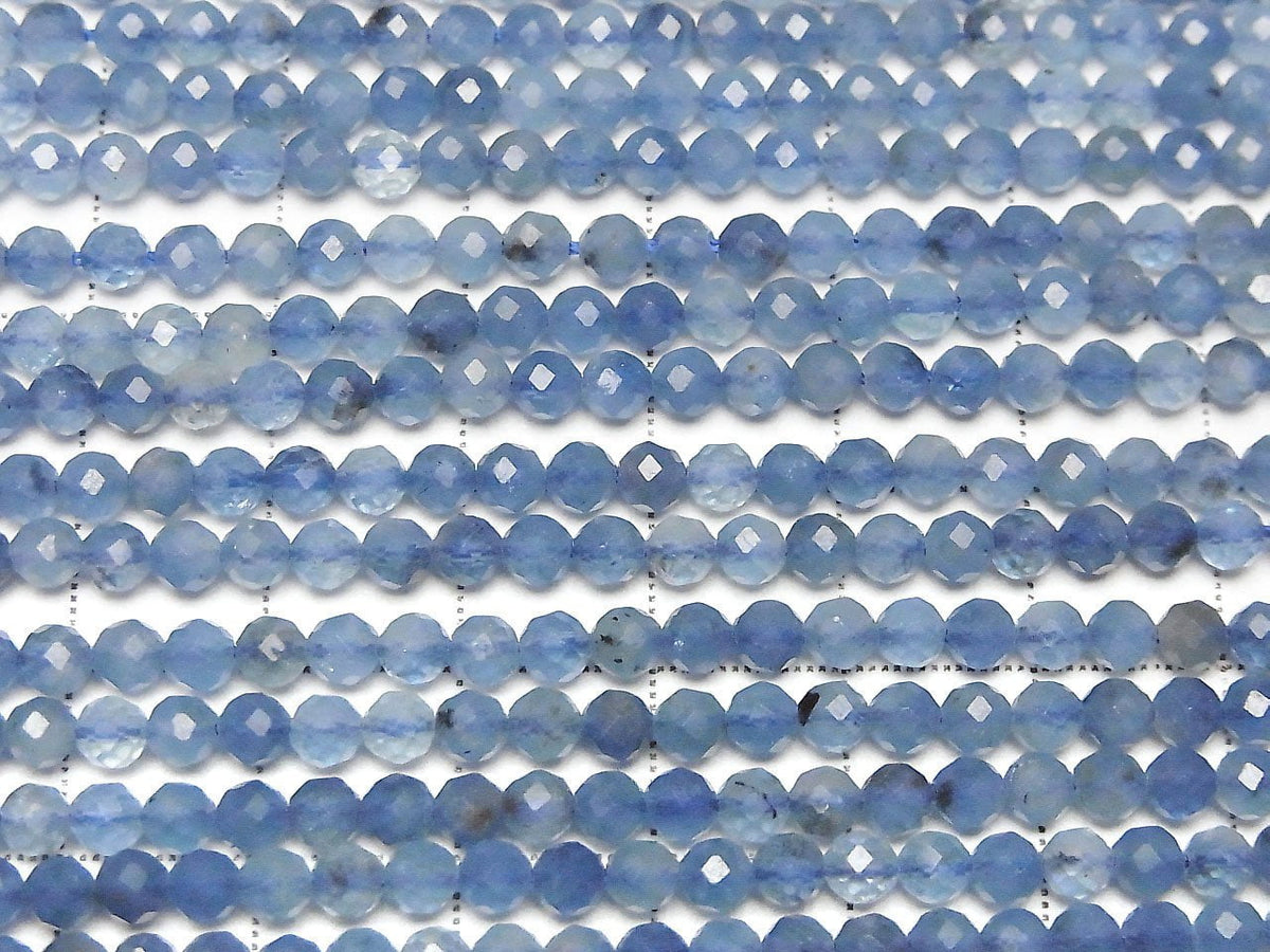High Quality! Deep Blue Aquamarine AA++ Faceted Round 4mm 1strand beads (aprx.15inch/37cm)